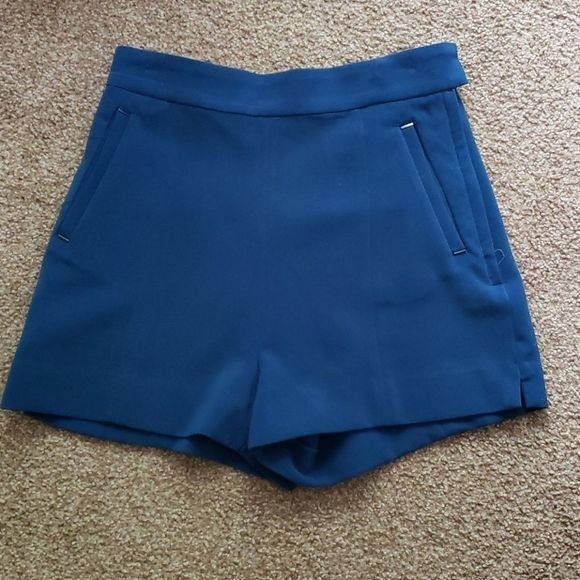 H&M Pants - H&M high rise blue shorts with elastic waistband size 4